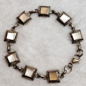 Vintage Mother of Pearl 925 stamped Bracelet.